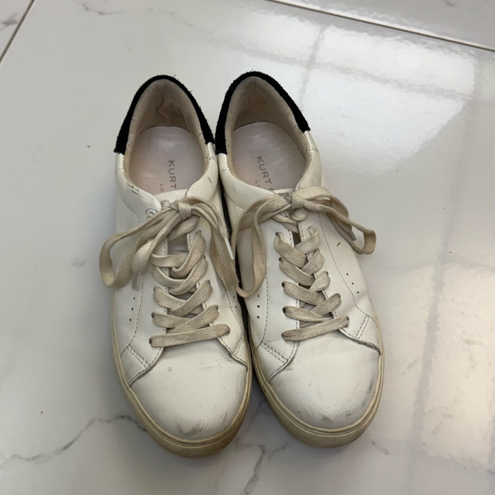 Kurt Geiger Off-White Lace-Up Sneakers Size 38